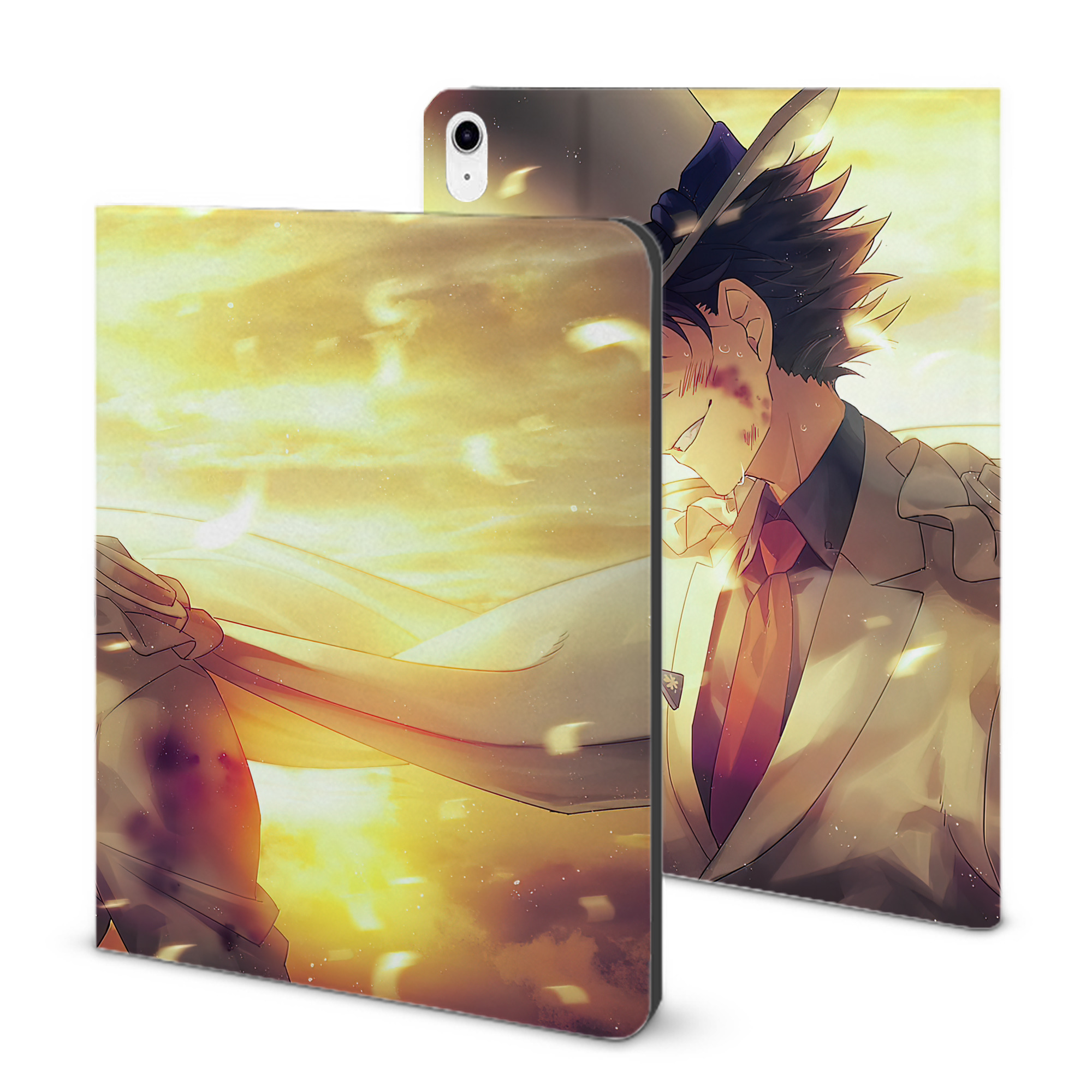 （画像用） 名探偵コナン Detective Conan IPad ケース ブック型 PUレザー TPU 耐衝撃 軽量 薄型 ペン収納なし 全面保護 IPad 各モデル対応